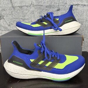 Adidas UltraBoost Blue Green Colorway Running Shoes Mens Size 8 NEW